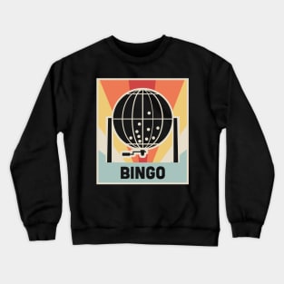 Vintage 70s Bingo Caller Poster Crewneck Sweatshirt